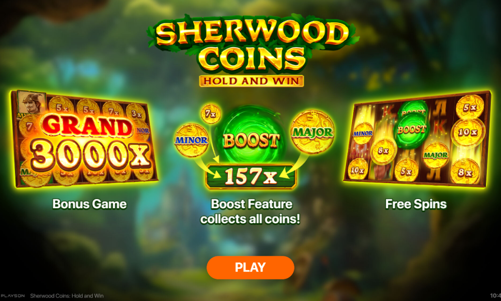 embark-on-a-quest-through-the-forest-in-playson’s-sherwood-coins:-hold-and-win