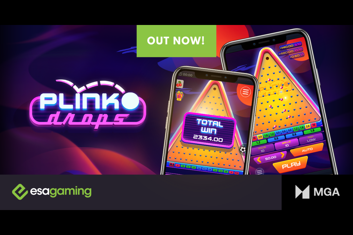 esa-gaming-launches-plinko-drops,-the-first-of-its-kind