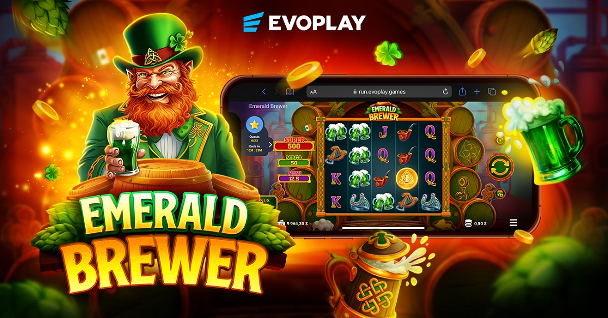 evoplay-brings-irish-charm-to-the-reels-in-emerald-brewer