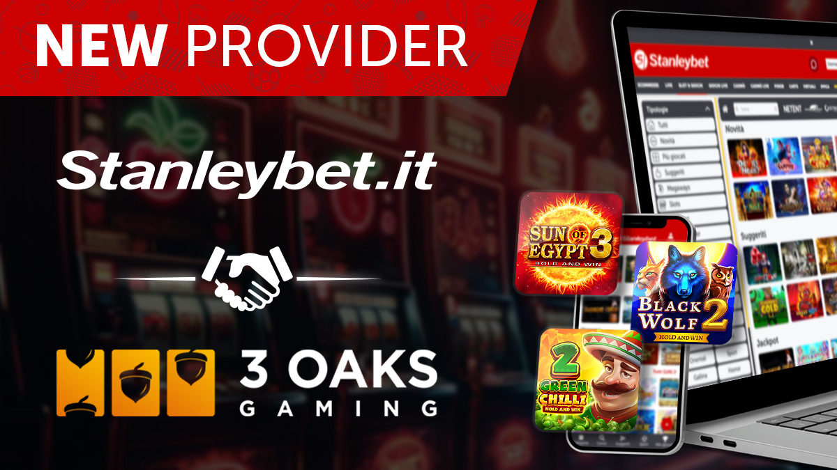 3 Oaks Gaming fortifies position in Italy’s regulated gambling market with Stanleybet.it tie-up
