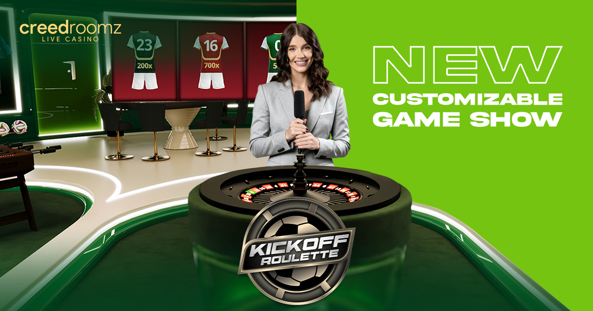 CreedRoomz disrupts the Casino-to-Sports cross-sell with Kickoff Roulette, a fully customizable sports-show themed multiplier roulette