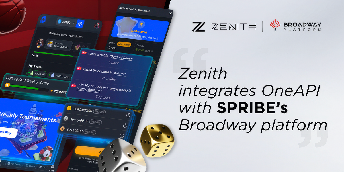 Zenith integrates OneAPI with SPRIBE’s Broadway Platform to expand content reach