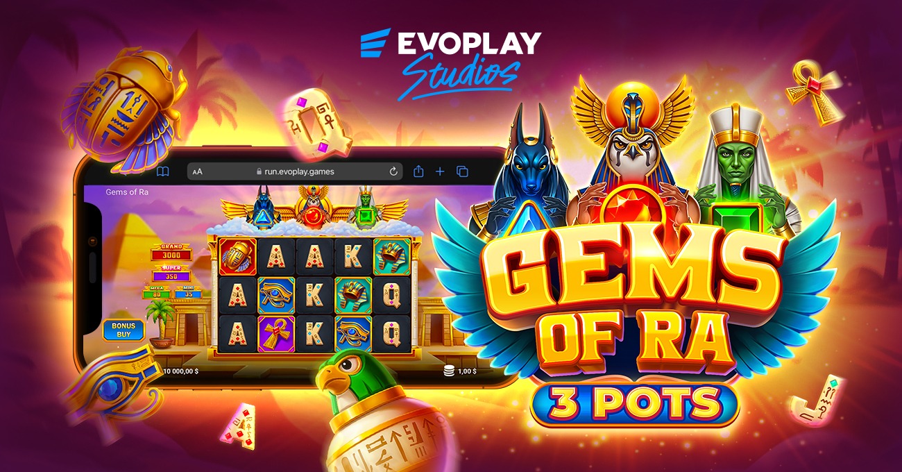Evoplay opens the gates of fortune in Gems of Ra 3 Pots