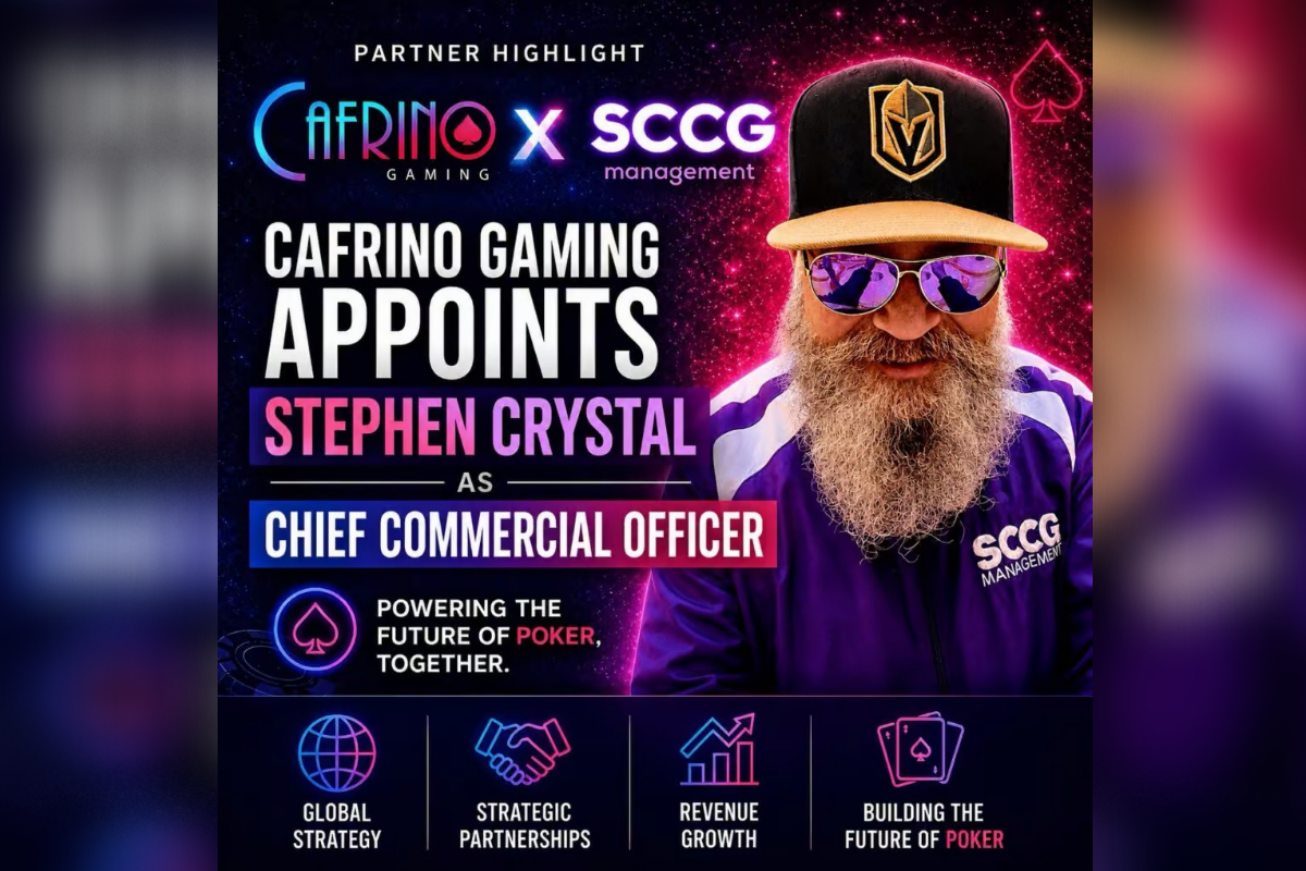 Cafrino Gaming Appoints Stephen Crystal as Chief Commercial Officer